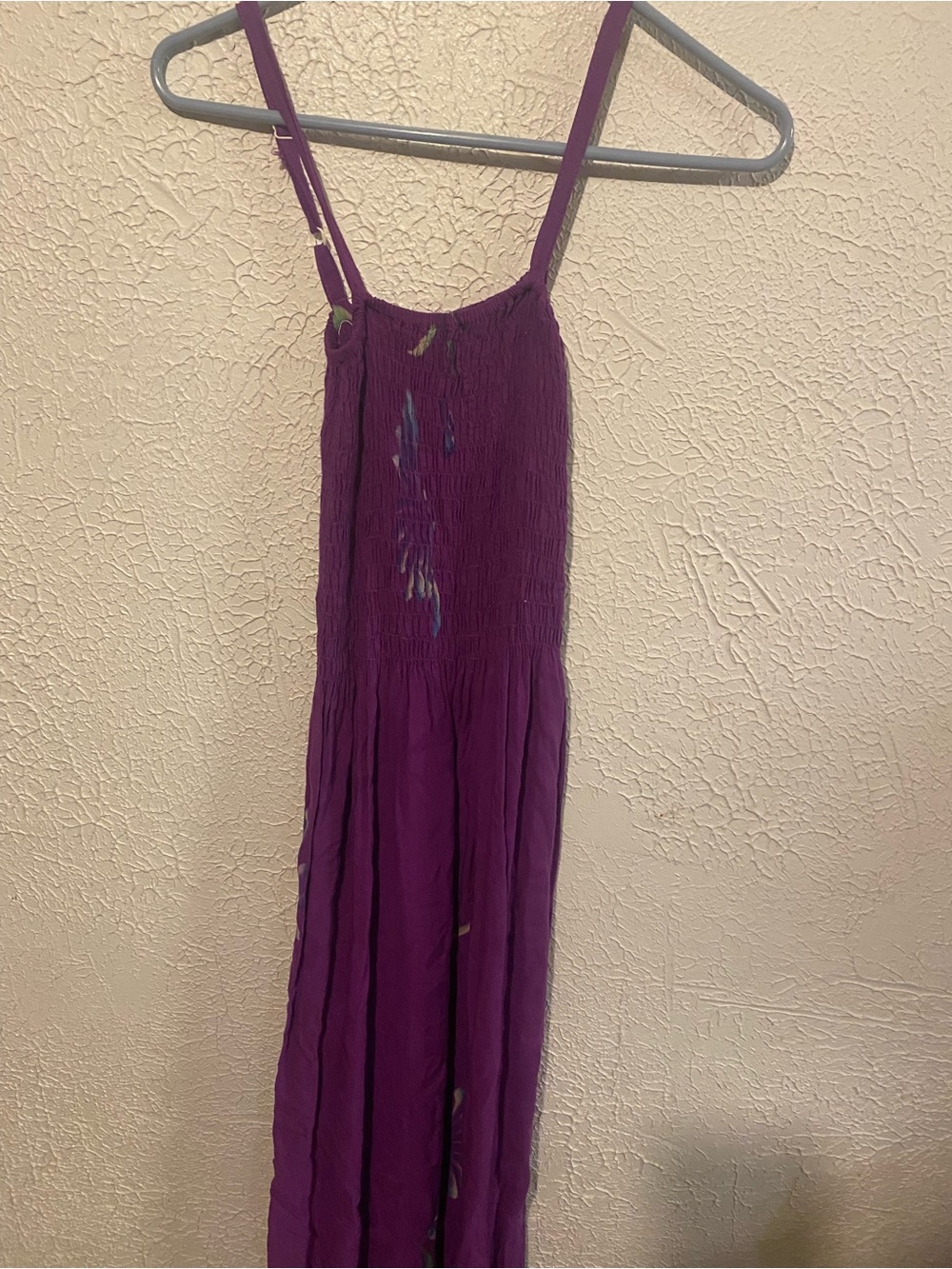 Purple Smocked Maxi Sundress - Women's Sleeveless Dress